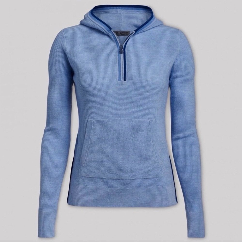 Gfore Women’s Golf Waffle Stitch Merino Wool Quarter Zip Sweater S